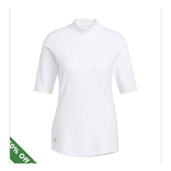 $60 Adidas Golf Ladies Essential Mock Polo size medium - Picture 1 of 4